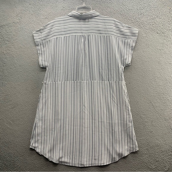 Elizabeth And James Womens Shirt Tunic Dress Short Sleeve Striped Black White XL - Picture 9 of 15